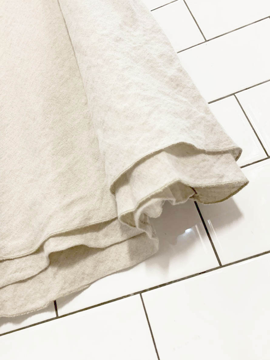 j jill 100% linen full knee - length skirt - good market thrift store