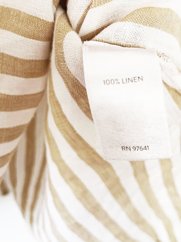 j jill 100% linen striped full button shirt - good market thrift store