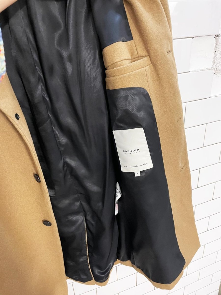 jack & jones wool - blend christian spread collar coat - good market thrift store