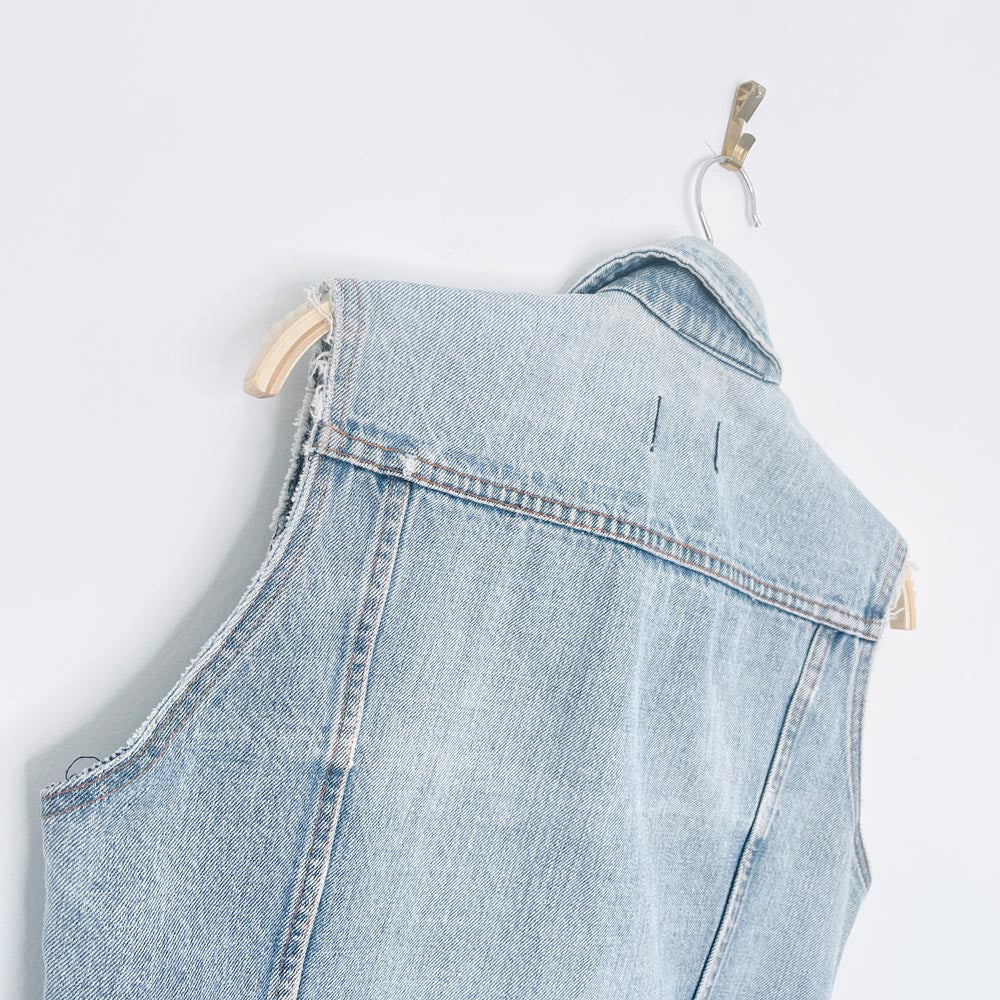 vintage 90s big yank western style denim vest