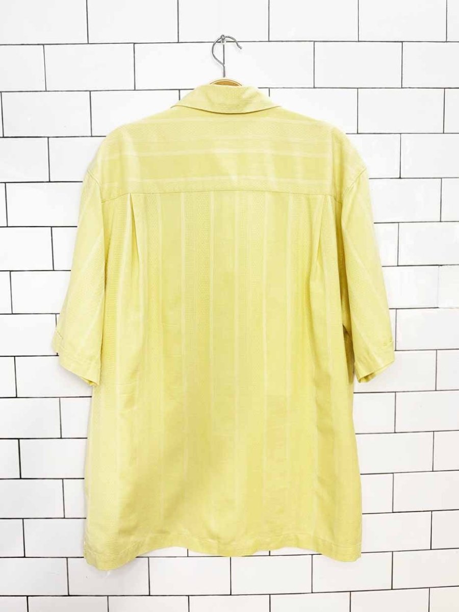 jamaica jaxx 100% silk full button resort shirt - good market thrift store