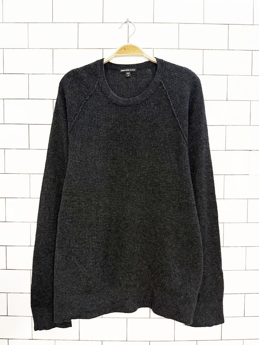 james perse 100% cashmere waffle knit sweater | los angeles - good market thrift store