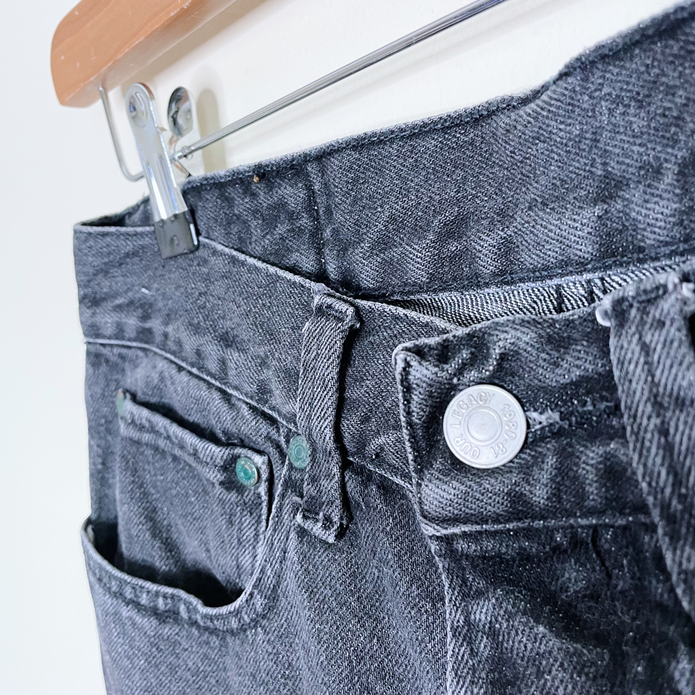 our legacy black cut-off ankle jeans 1980-81 - size M29