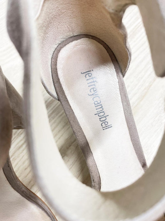 jeffrey campbell lindsay suede ankle strap minimal heel - good market thrift store