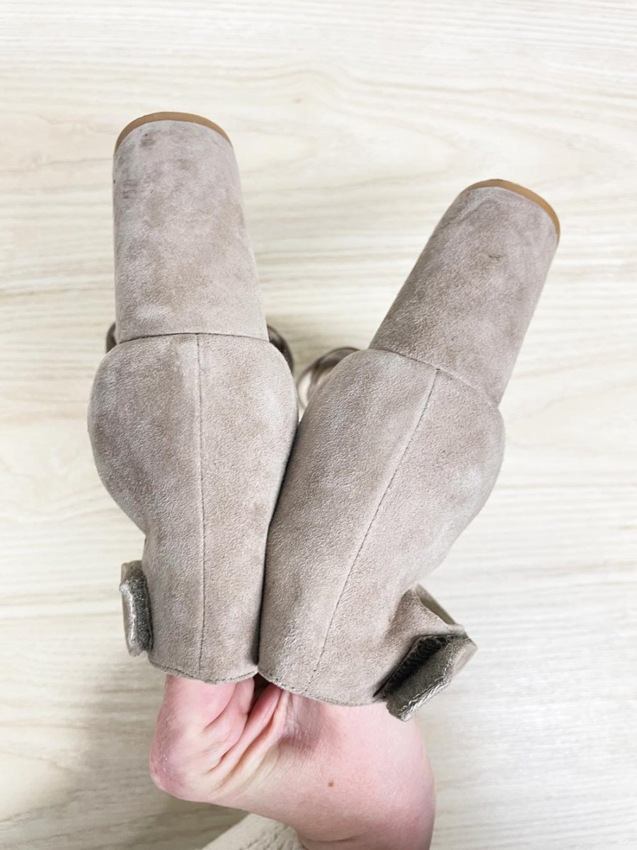 jeffrey campbell lindsay suede ankle strap minimal heel - good market thrift store