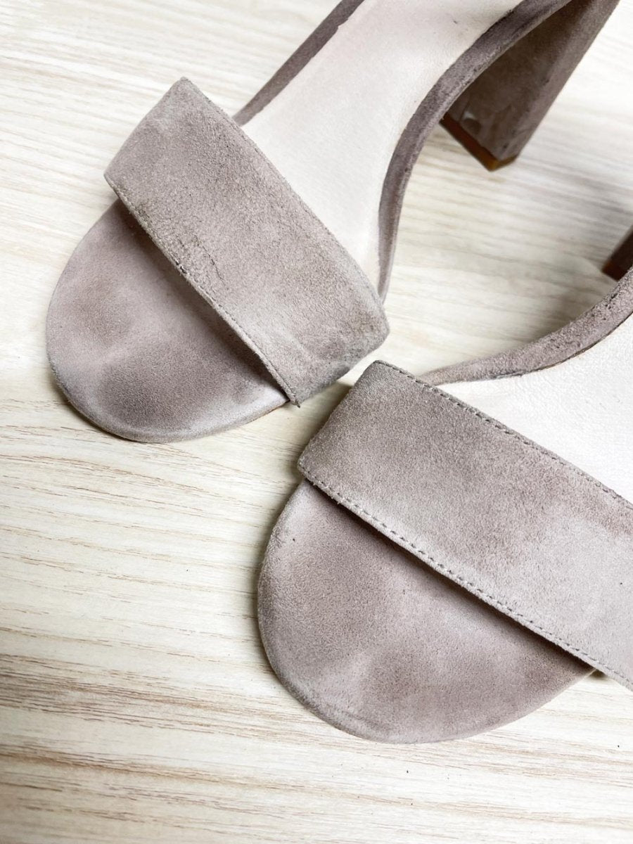 jeffrey campbell lindsay suede ankle strap minimal heel - good market thrift store