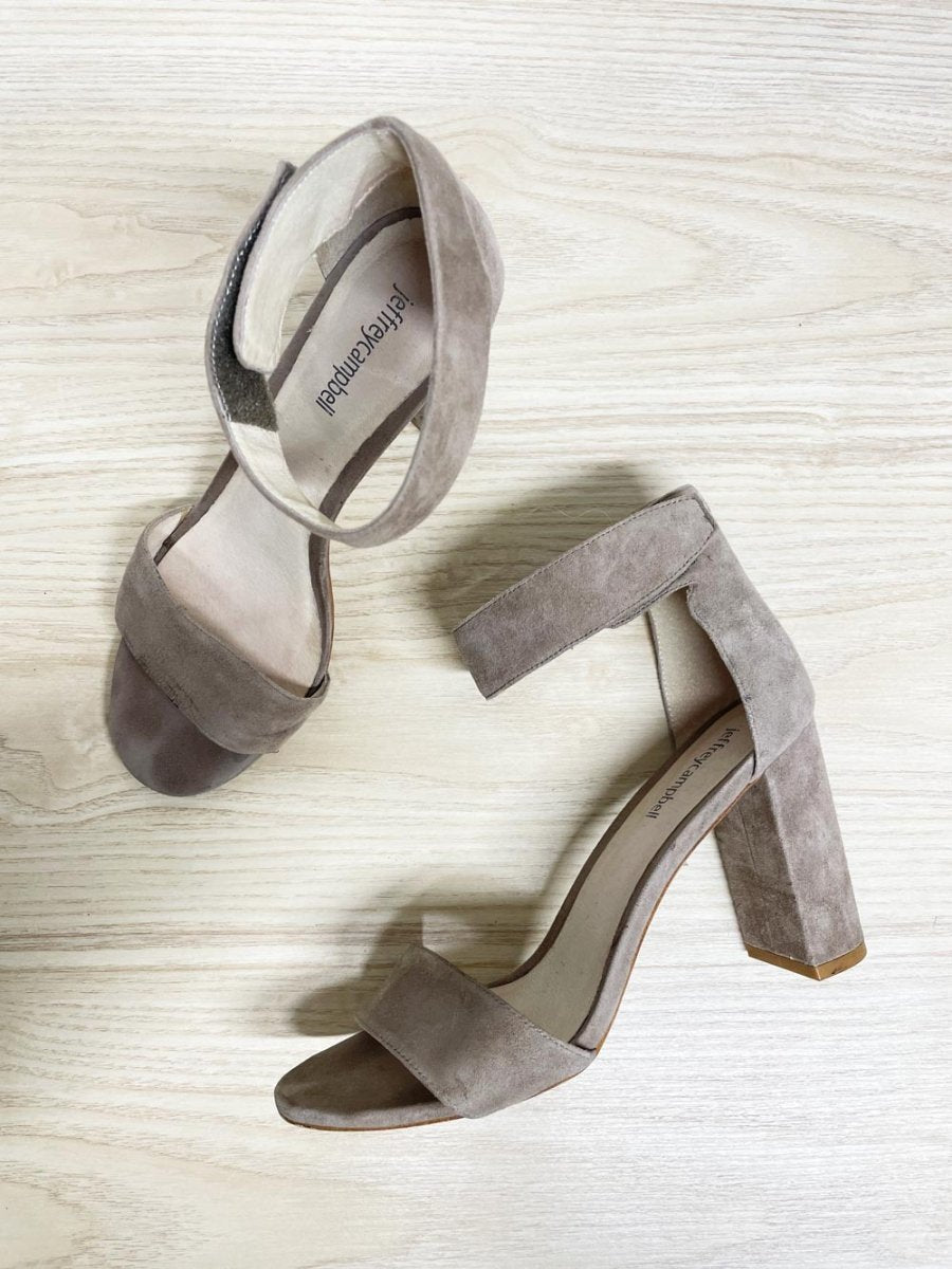 jeffrey campbell lindsay suede ankle strap minimal heel - good market thrift store