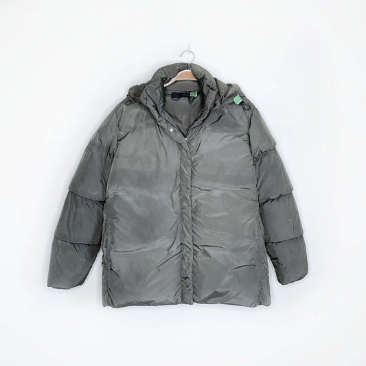 jenni kayne hooded short puffer coat - size medium
