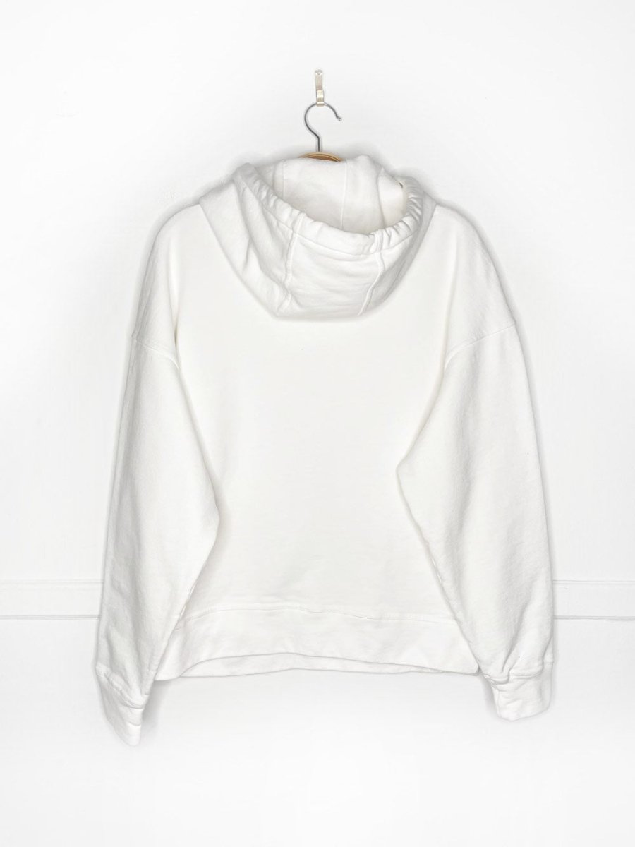 jil sander logo print cotton hoodie - good market thrift store