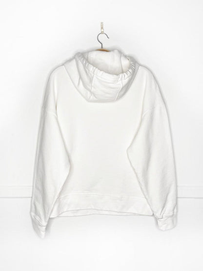 jil sander logo print cotton hoodie - good market thrift store