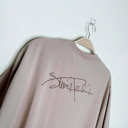 jimi hendrix 2004 brown signed tee - size xl