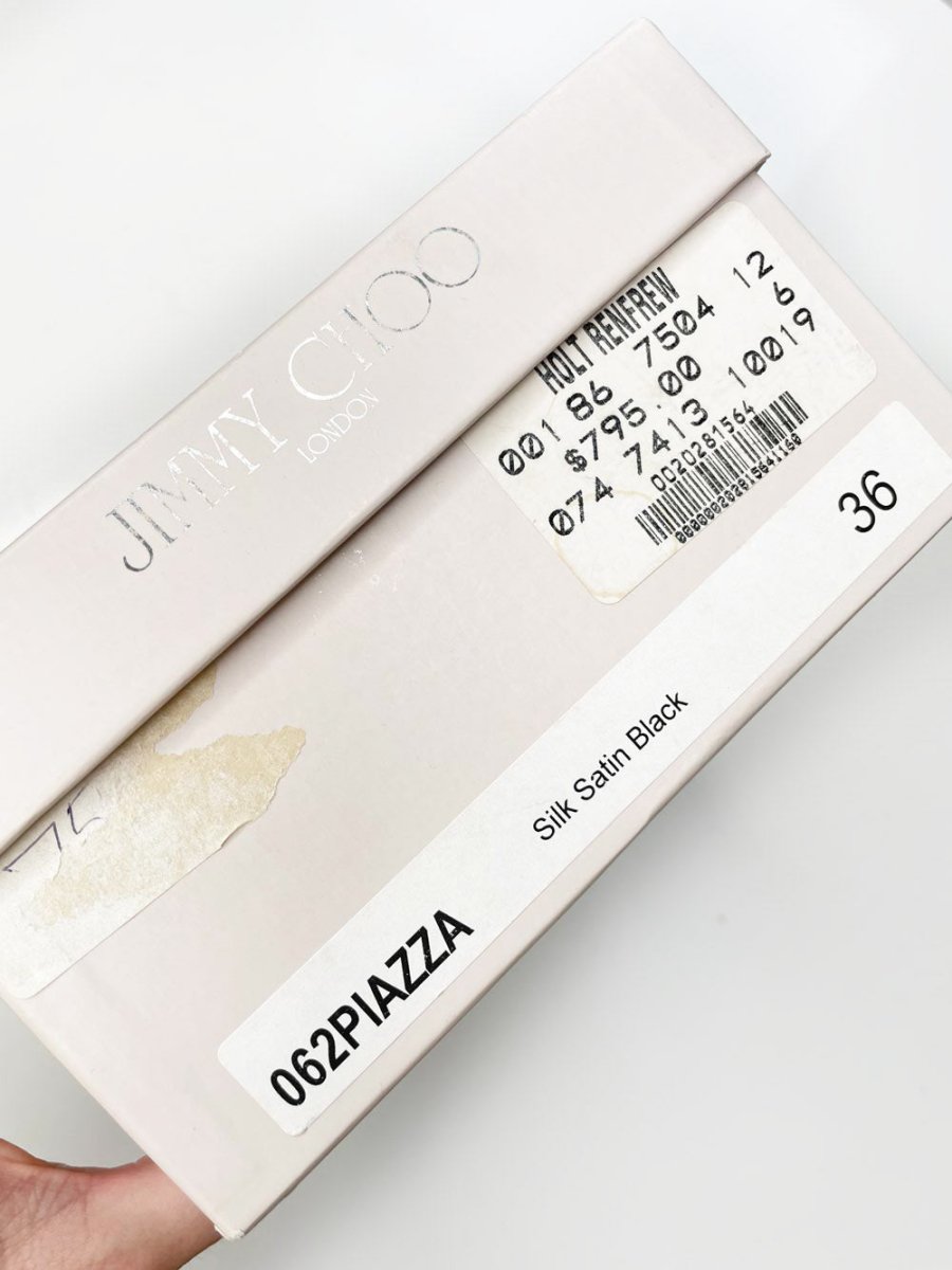 jimmy choo piazza satin brooch peep toe pump - good market thrift store