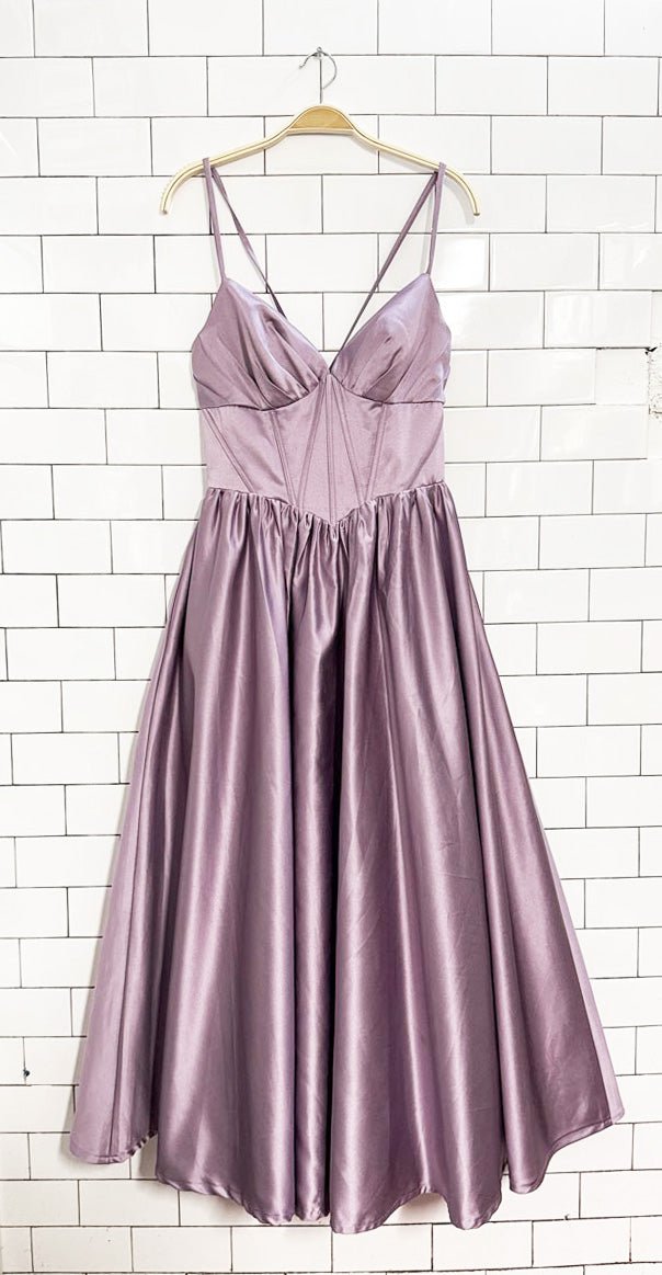 jj's house satin corset basque waist gown - good market thrift store