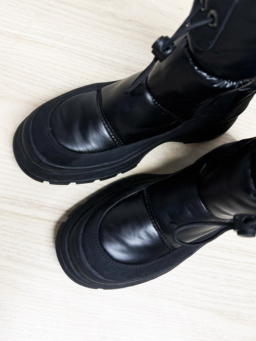 joe fresh tall drawstring puffer style snow boots - good market thrift store