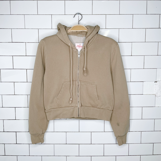 john galt neutral zip hoodie - OS