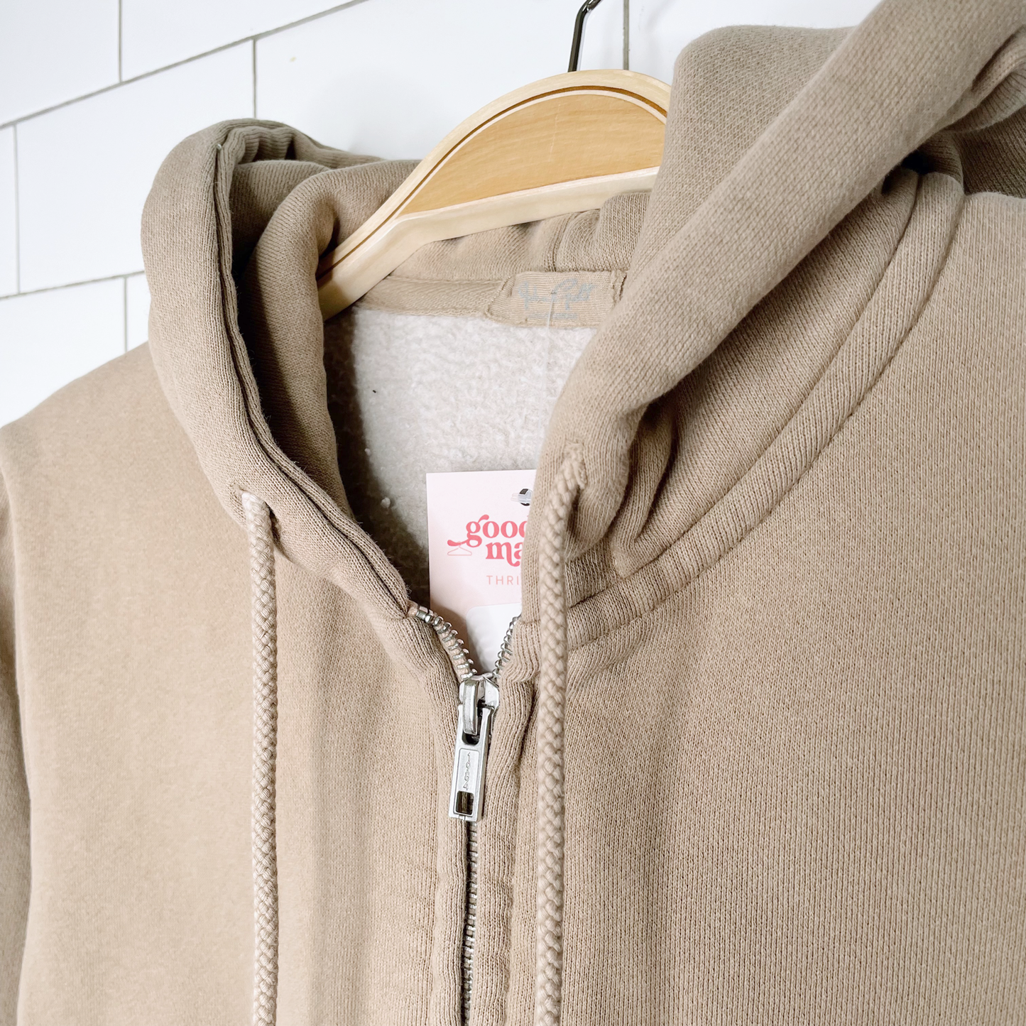 john galt neutral zip hoodie - OS