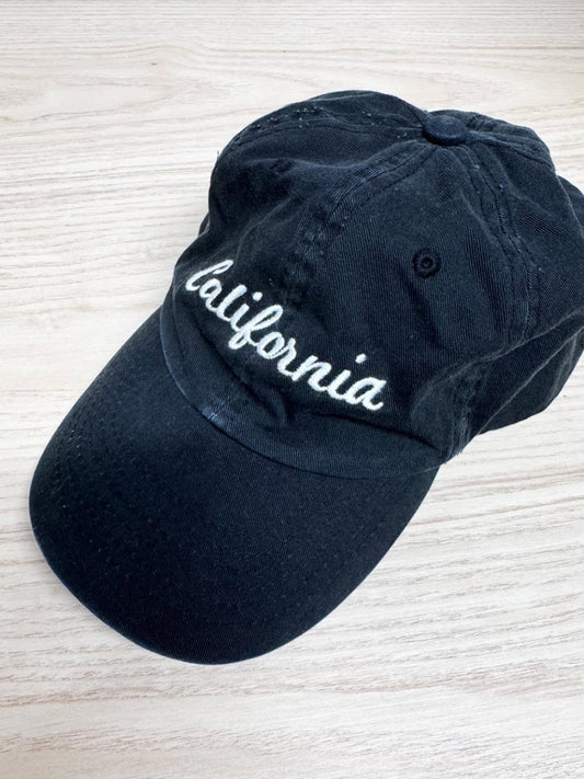 john galt california distressed embroidered ball cap - good market thrift store