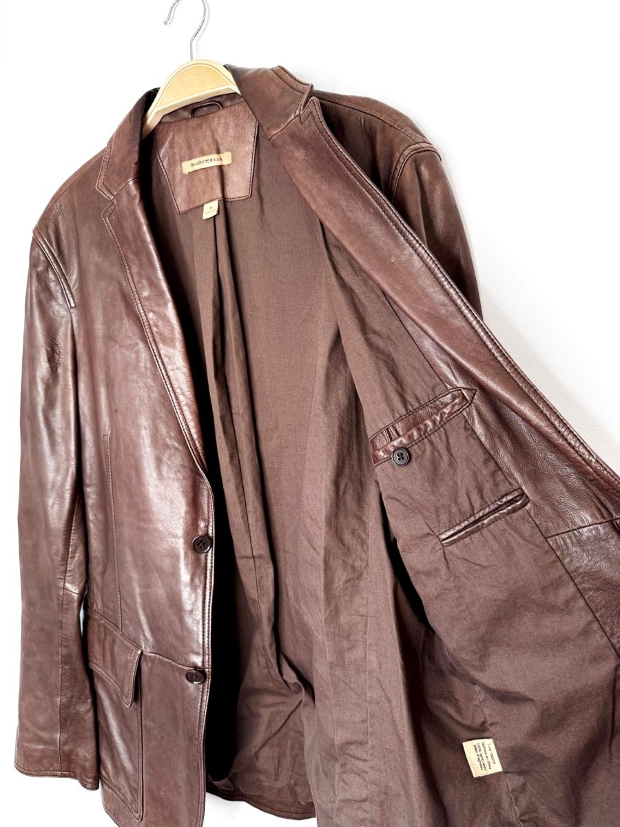 john varvatos butter leather relaxed blazer | lambskin - good market thrift store