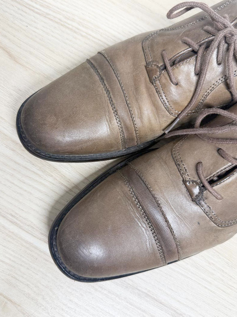 john varvatos luxe leather cap toe oxford dress shoes - good market thrift store