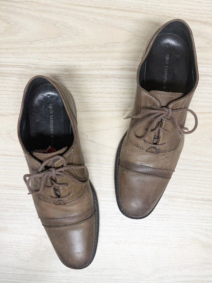 john varvatos luxe leather cap toe oxford dress shoes - good market thrift store