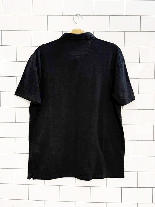 john varvatos textured polo shirt - good market thrift store