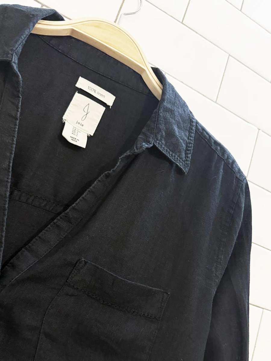 joie 100% linen full button shirt - good market thrift store