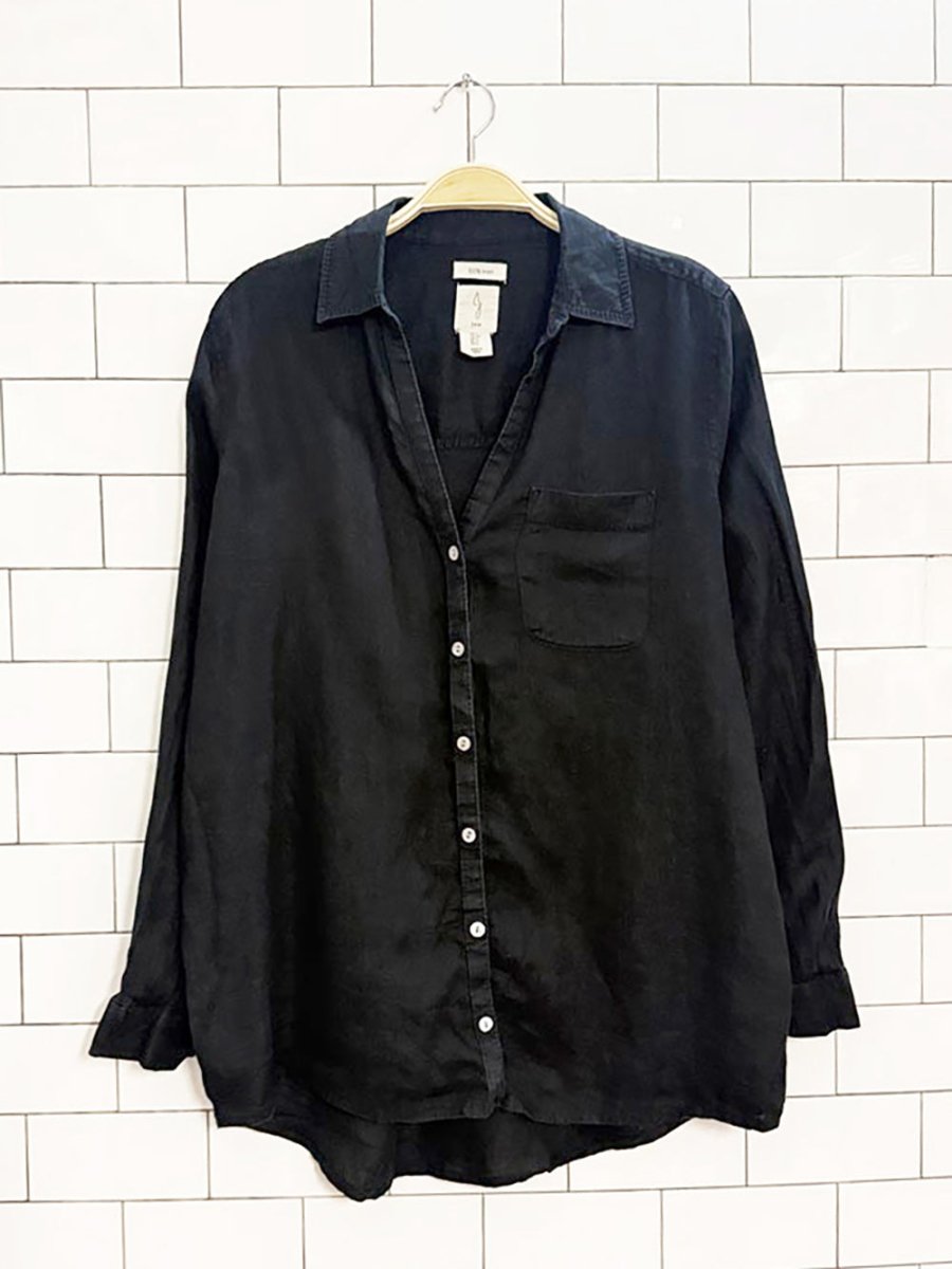 joie 100% linen full button shirt - good market thrift store