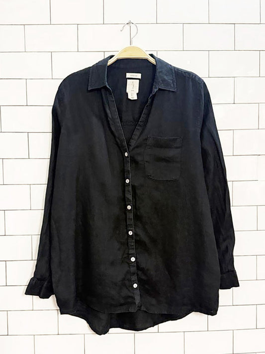 joie 100% linen full button shirt - good market thrift store