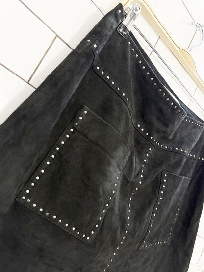 joie soft suede studded mini skirt | leather - good market thrift store