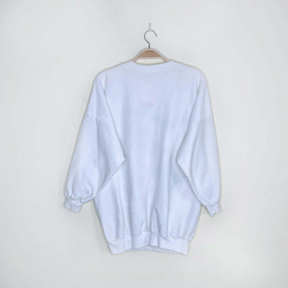 vintage jolly christmas bears puff graphic crew - size med/large