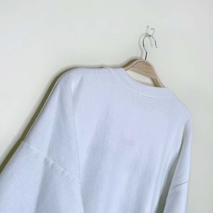 vintage jolly christmas bears puff graphic crew - size med/large