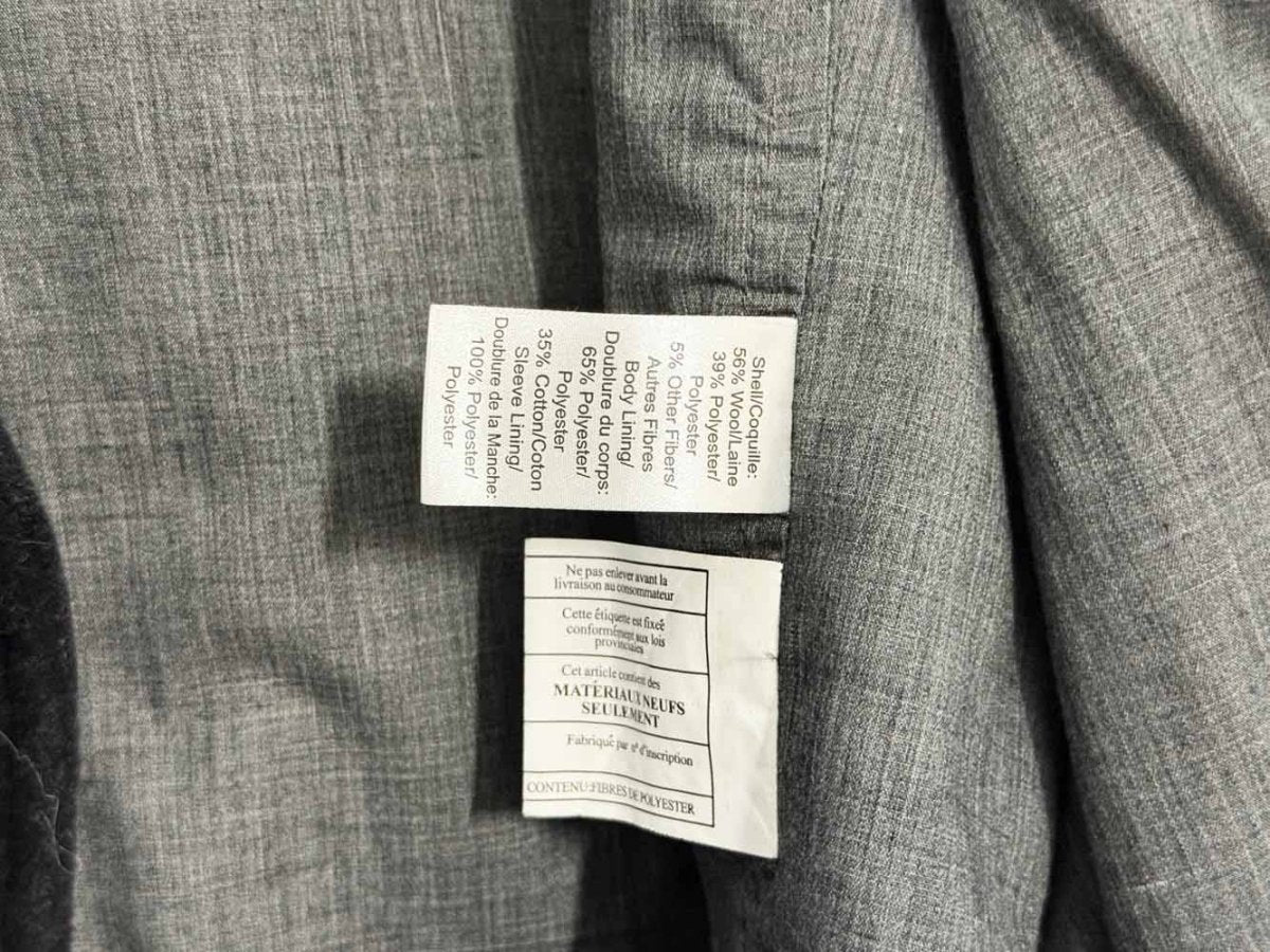 joseph abboud wool - blend plaid double breasted pea coat - good market thrift store