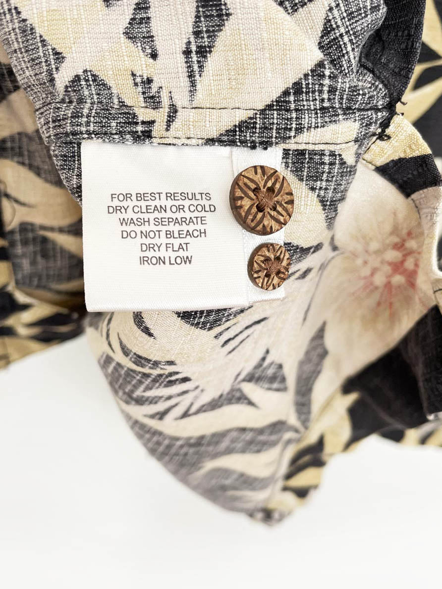 joseph & feiss 100% silk full button resort shirt - good market thrift store