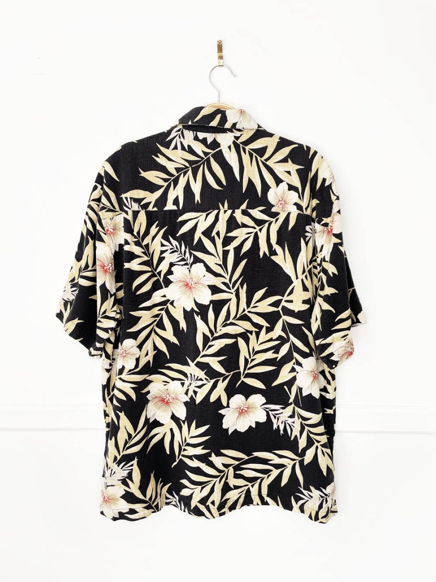 joseph & feiss 100% silk full button resort shirt - good market thrift store