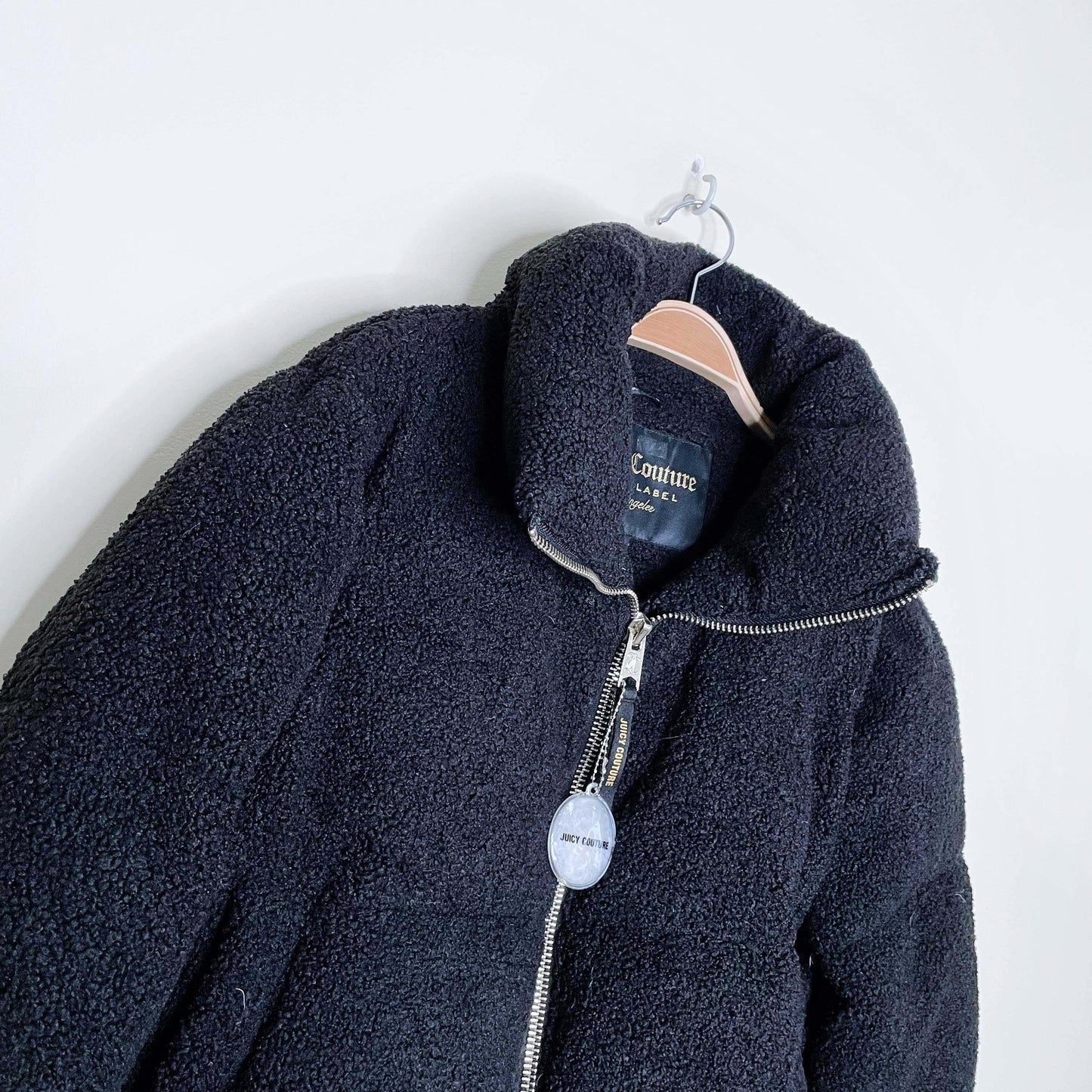 nwt juicy couture teddy short down puffer jacket - size medium