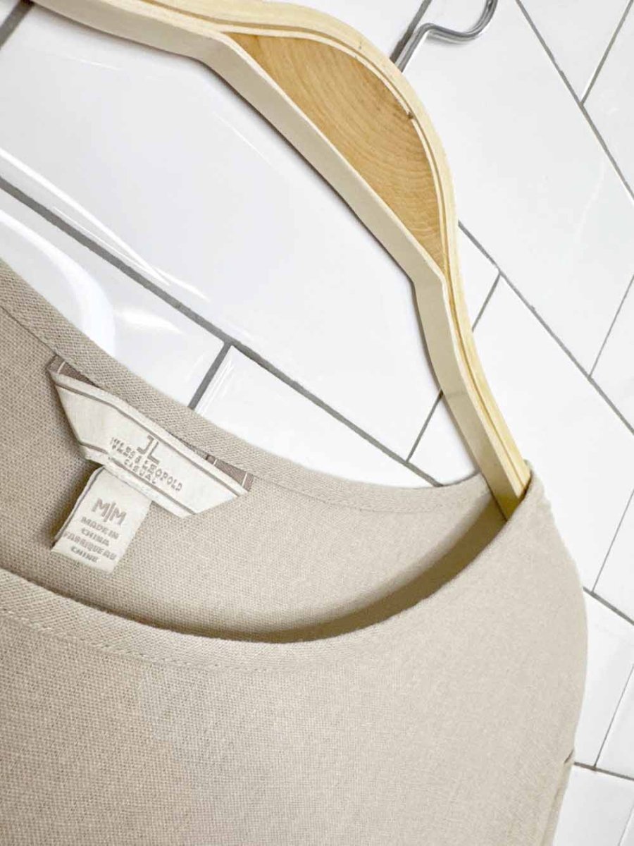 jules & leopold linen-blend boxy midi t-shirt dress - good market thrift store
