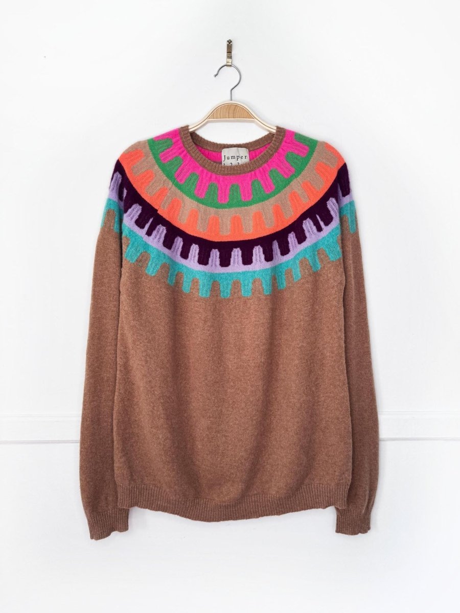 jumper 1234 100% cashmere fair isle knit sweater - good market thrift store