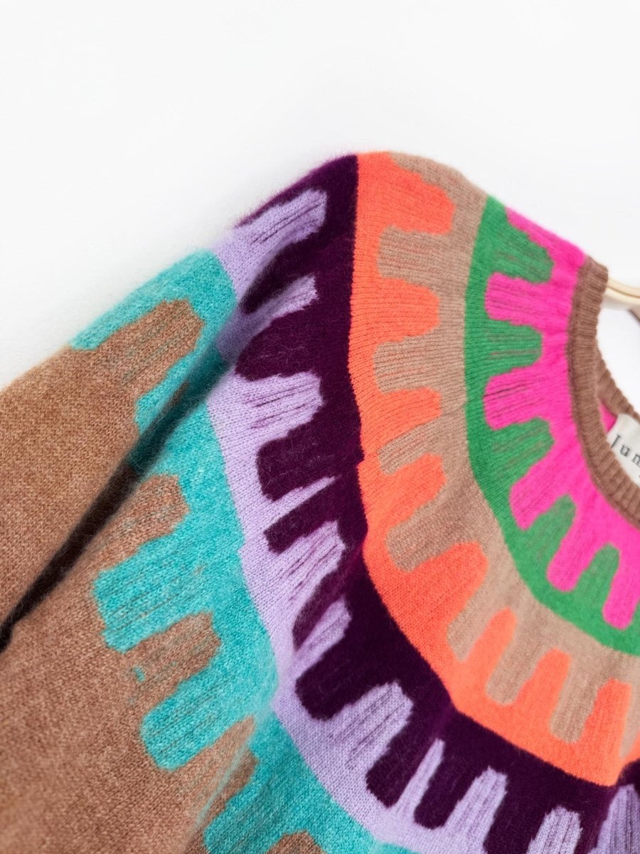 jumper 1234 100% cashmere fair isle knit sweater - good market thrift store