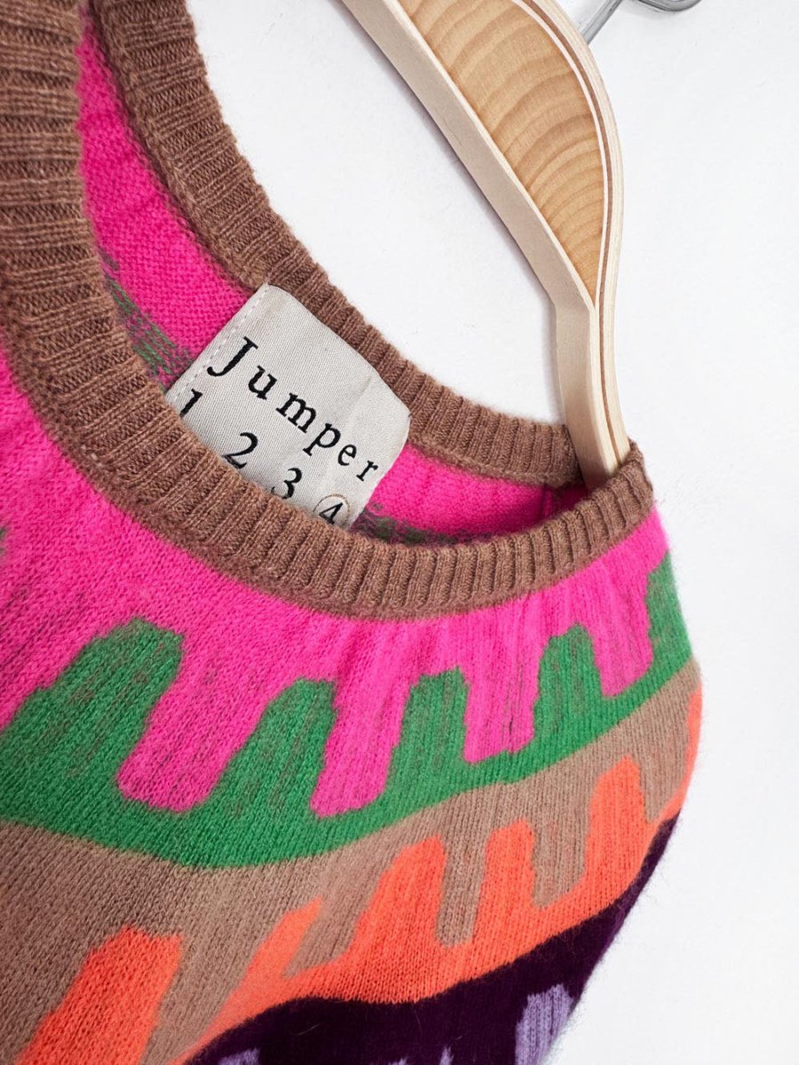 jumper 1234 100% cashmere fair isle knit sweater - good market thrift store