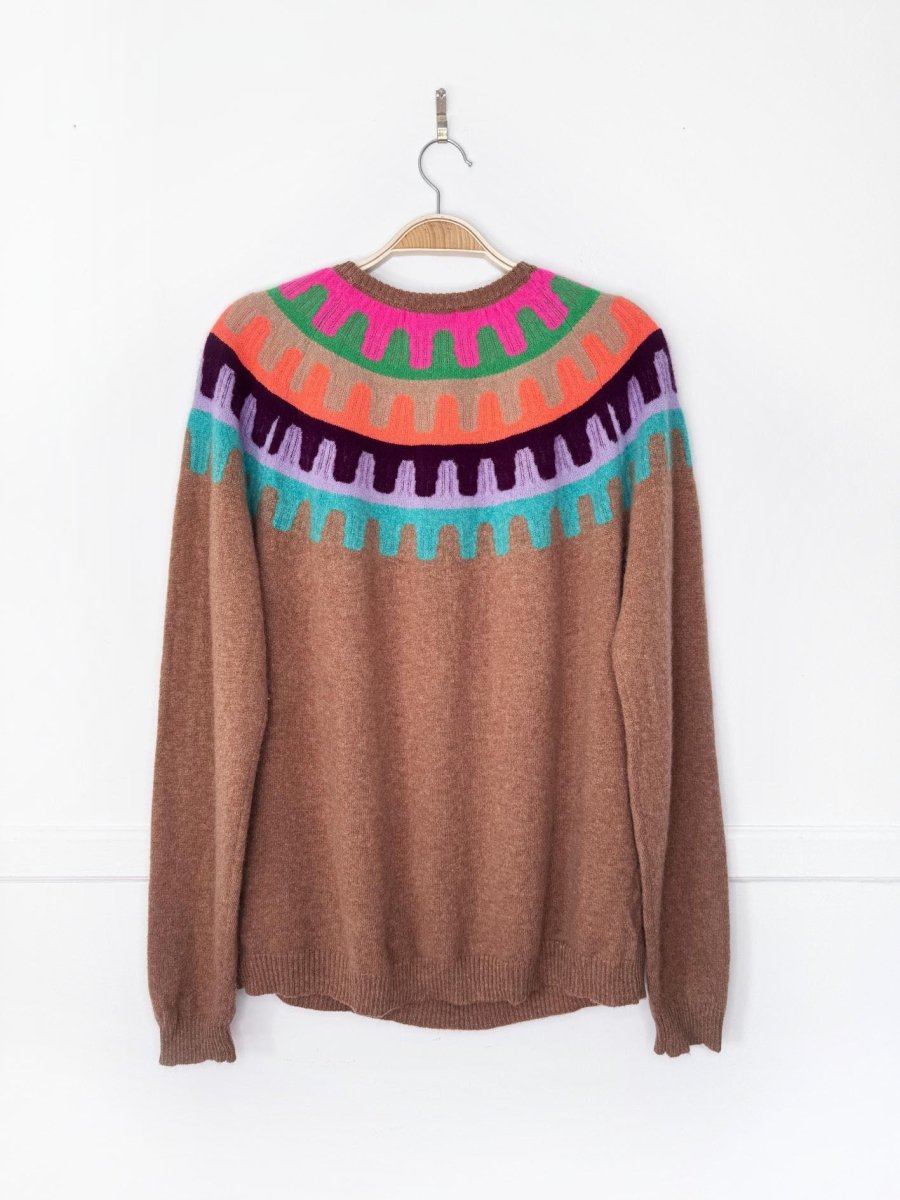 jumper 1234 100% cashmere fair isle knit sweater - good market thrift store