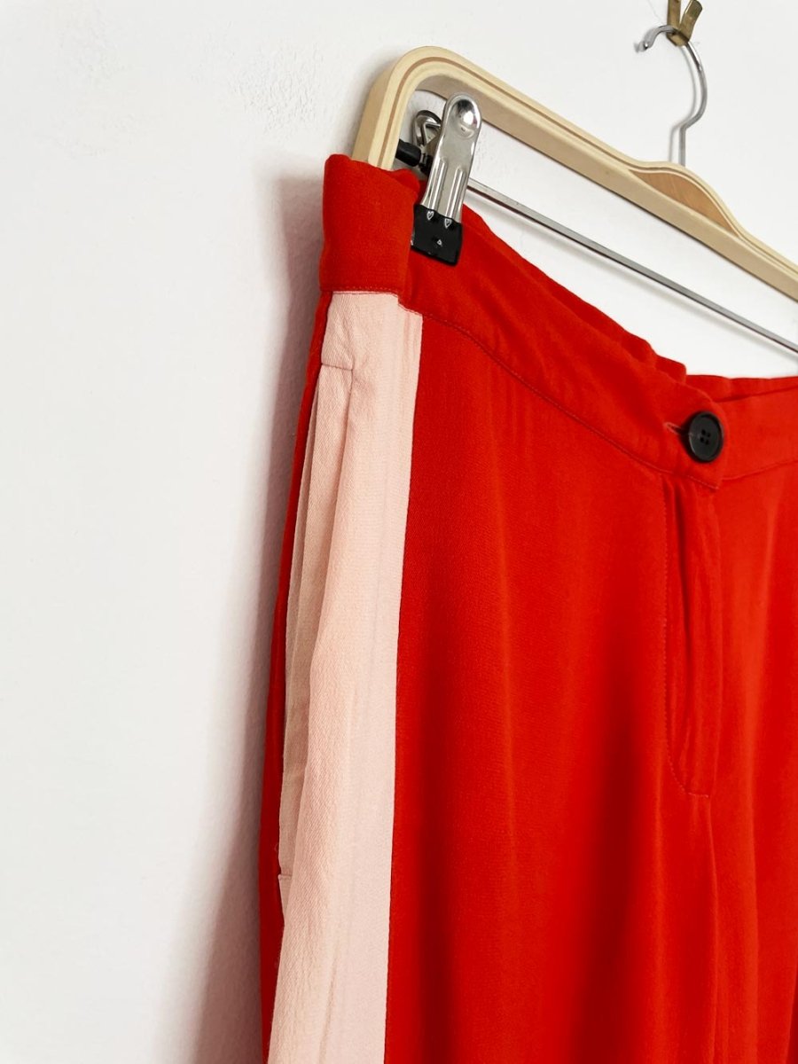 just in case wide leg side stripe flowy pants - good market thrift store