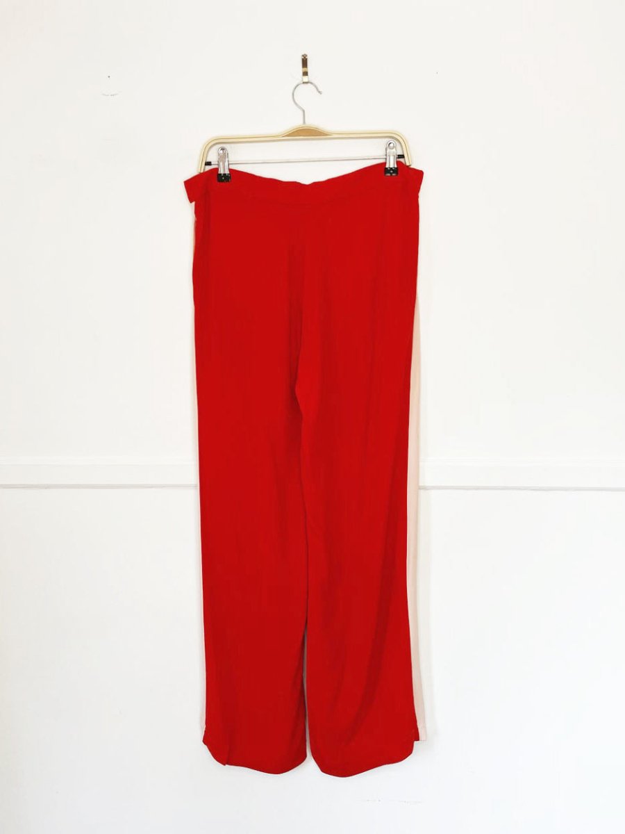 just in case wide leg side stripe flowy pants - good market thrift store