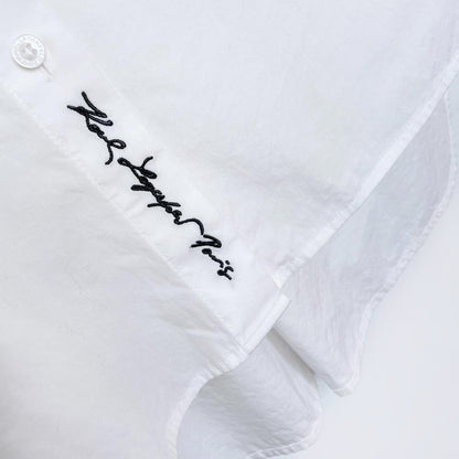 karl lagerfeld oversized scripted white shirt