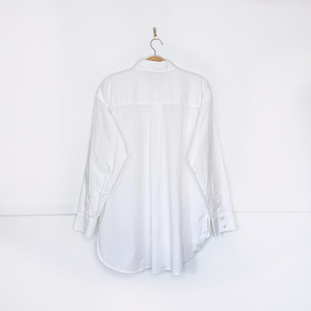 karl lagerfeld oversized scripted white shirt
