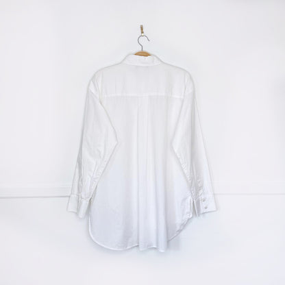 karl lagerfeld oversized scripted white shirt