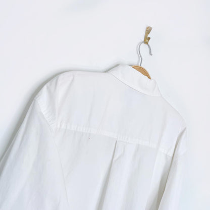 karl lagerfeld oversized scripted white shirt
