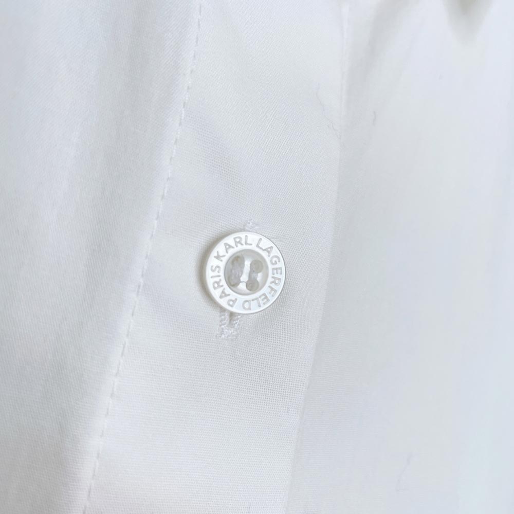 karl lagerfeld oversized scripted white shirt