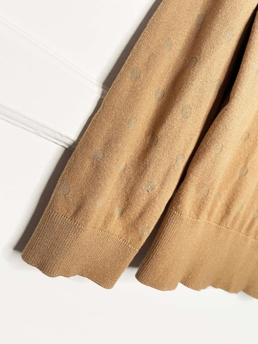 karl lagerfeld sheer polka dot knit sweater - good market thrift store