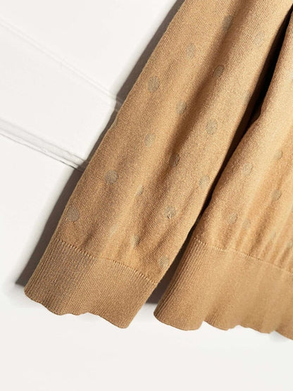 karl lagerfeld sheer polka dot knit sweater - good market thrift store