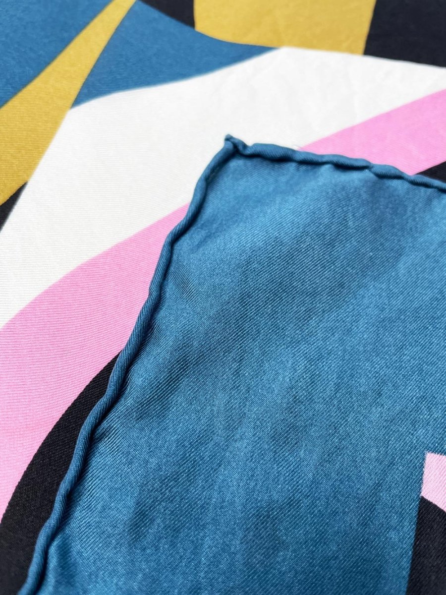 kate spade 100% silk animal faces scarf | hand - rolled edge - good market thrift store